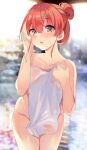  bathing breast_hold naked onsen tagme towel 