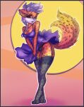  anthro artist_prisma6 bottomwear clothing felid female hi_res legwear leopard mammal pantherine pinup pose prisma6 skirt solo stockings 