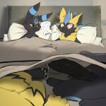  &lt;3 1:1 arha balls bed bed_sheet bedding big_penis black_penis blush bodily_fluids bulge claws draco_(artist) draco_(draco) dripping ear_piercing eeveelution erection female feral first_person_view flustered fur furniture genital_fluids genitals hi_res huge_penis imminent_sex knot legendary_pok&eacute;mon looking_at_genitalia male male/female nintendo nude on_bed paws penis piercing pillow pok&eacute;mon pok&eacute;mon_(species) precum precum_drip purple_eyes shiny_pok&eacute;mon smile speech_bubble thick_thighs toe_claws umbreon under_covers video_games whiskers wide_eyed yellow_eyes zeraora 