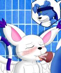  absurd_res angel anthro anthro_on_anthro anthro_penetrated anthro_penetrating anthro_penetrating_anthro blue_body blue_scales blush bodily_fluids canid canine canis cum cum_in_mouth cum_inside demon digimon digimon_(species) digital_media_(artwork) domestic_cat domestic_dog duo eyes_closed facial_markings fangs feathered_wings feathers felid feline felis fur gaomon gatomon genital_fluids genitals hair head_markings hi_res horn male male/male mammal markings oral oral_penetration orgasm orgasm_face penetration penile penile_penetration penis scales sveemon tongue whiskers white_body white_fur white_hair white_wings wings 