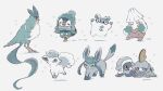  alolan_form alolan_vulpix arms_up articuno blush closed_eyes closed_mouth clothed_pokemon crying galarian_darumaka galarian_form gen_1_pokemon gen_4_pokemon gen_7_pokemon gen_8_pokemon glaceon green_scarf happy legendary_pokemon looking_back no_humans piplup pokemon pokemon_(creature) popplio scarf signature snover sobble stretch tears yurano_(upao) 