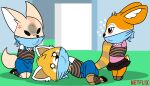  absurd_res aggressive_retsuko ailurid antelope anthro bdsm blush bondage bound bovid canid canine cross-popping_vein female fennec fenneko fox gag gazelle group hi_res horn kneeling lying mammal office office_lady on_side red_panda retsuko rope rope_bondage ryuseihikari sanrio sparkles tsunoda vein 