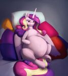  absurd_res belly big_belly equid female friendship_is_magic hasbro hi_res horn mammal my_little_pony pregnant princess_cadance_(mlp) silfoe sitting solo winged_unicorn wings 