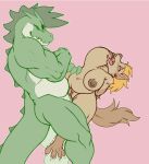  2019 ahegao alligator alligatorid anthro balls_deep big_breasts blonde_hair blue_eyes breasts brown_body brown_fur brown_nipples brown_nose brown_pussy burquina crocodilian duo eyes_closed female female_penetrated fluffy fluffy_tail fucked_silly fur genitals gnoll green_body green_hair hair hand_on_leg hands_behind_back huge_breasts hyaenid larger_male looking_pleasured male male/female male_penetrating male_penetrating_female mammal mane nipples nude penetration pink_tongue pubes pussy questionable_consent reptile ria_(gnoll) scalie sex shaking size_difference smaller_female smaller_penetrated smile smirk thick_thighs tongue tongue_out tosin trembling twitching wide_hips 