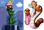  ayvuir_blue human mammal mario_bros nintendo outside piranha_plant plain_background plant princess princess_peach reptile royalty scalie shax snake super_mario_bros. swamp unwilling video_games vore white_background 