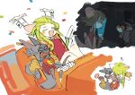  &lt;3 amusement_ride anthro blonde_hair dessert female food hair heart_(mad_rat_dead) ice_cream mad_rat_(character) mad_rat_dead male mammal murid murine rat rat_god_(mad_rat_dead) rodent roller_coaster screaming socco 