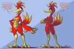  2018 anthro avian banjo-kazooie bassybefuddle beak bird bird_legs breasts breegull butt crossed_arms dialogue digital_drawing_(artwork) digital_media_(artwork) eyelashes feathers female frown genitals green_eyes kazooie navel nipples non-mammal_breasts nude open_mouth pose pussy rareware solo tail_feathers talons video_games 