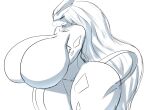  anthro barely_visible_genitalia barely_visible_pussy big_breasts breasts crossed_arms featureless_breasts female genitals hi_res huge_breasts hyper hyper_breasts kify legendary_pok&eacute;mon monochrome nintendo nude pok&eacute;mon pok&eacute;mon_(species) pussy solo suicune thick_thighs video_games 