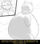  anthro black_and_white breasts clothed clothing comic duo female fidchellvore hildegard_(fidchellvore) lucario male monochrome nintendo partially_clothed pok&eacute;mon pok&eacute;mon_(species) snorlax video_games 