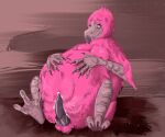  anthro avian bird flamingo food_coma herm hi_res intersex issac maleherm solo vore 