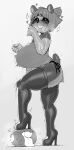  absurd_res anthro big_breasts blush breasts clothing female giant_panda hi_res huge_breasts krekk0v legwear mammal masochism panties side-tie_panties stepped_on thigh_highs tongue tongue_out underwear ursid 