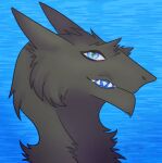  anthro black_body blue_eyes deanwolfwood digital_media_(artwork) male sergal solo teeth 