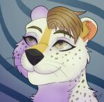  anthro brown_eyes deanwolfwood digital_media_(artwork) freckles lutrine male mammal mustelid solo spots whiskers white_body 