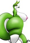  anthro big_breasts big_butt big_tail breasts butt clothing female footwear footwear_only hi_res huge_breasts huge_butt lips lipstick makeup mop_(artist) mostly_nude nintendo pok&eacute;mon pok&eacute;mon_(species) reptile scalie serperior snake socks socks_only solo thick_lips thick_thighs video_games 