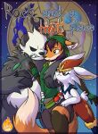  2020 anthro black_body black_fur canid canine cinderace clothed clothing comic cover cover_art cover_page dipstick_tail fox fur green_clothing green_eyes group hi_res lagomorph male male/male mammal multicolored_tail nintendo one_eye_closed orange_body orange_fur pangoro pok&eacute;ball pok&eacute;mon pok&eacute;mon_(species) red_eyes teeth threatening ursid video_games white_body white_fur wolfluffyfly xersa_thorne 