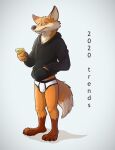  2020 anthro briefs canid canine cellphone clothing drawyourfursona fox hi_res holding_object holding_phone hoodie/briefs_meme male mammal meme paintfox paintfox_(character) phone smartphone solo standing twitter underwear 