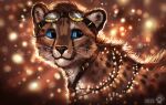  2021 ambiguous_gender blue_eyes cheetah digital_media_(artwork) felid feline feral flashw mammal smile solo whiskers 