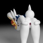  1:1 3d_(artwork) anthro cinderace digital_media_(artwork) female genitals goldencarrot hi_res nintendo pok&eacute;mon pok&eacute;mon_(species) pussy solo video_games 