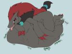  2021 3_claws 3_fingers 3_toes 4:3 abdominal_bulge after_vore ambiguous_gender ambiguous_prey anthro anthro_domination anthro_pred arm_tuft barefoot barely_visible_breasts belly belly_squeeze big_belly biped black_body black_fur black_text black_tuft blue_eyes blue_sphere breasts breath burping butt canid canine ceres_(radarn) cheek_tuft claws cramped digestion digital_drawing_(artwork) digital_media_(artwork) domination duo ear_tuft english_text faceless_ambiguous faceless_character facial_markings facial_tuft fan_character featureless_breasts feet female female_domination female_pred finger_claws fingers flat_colors fluffy fluffy_chest fluffy_hair forced fur fur_tuft green_text grey_background grey_body grey_fur hair half-closed_eyes hand_on_stomach head_markings hi_res hungry hyper hyper_belly imminent_death inner_ear_fluff jewelry leg_tuft long_hair looking_back lying mammal markings mostly_nude motion_lines muffled narrowed_eyes neck_tuft necklace nintendo nude on_front onomatopoeia open_mouth oral_vore orb panting paws pingthehungryfox pink_tongue pok&eacute;mon pok&eacute;mon_(species) red_claws red_hair red_markings red_tuft restrained rope rumbling_stomach sadism same_size_vore satisfied sharp_claws shoulder_tuft side_boob side_view simple_background smile soft_vore solo_focus sound_effects sphere struggling text three-quarter_view toe_claws toes tongue tongue_out tuft unwilling_vore video_games vore zoroark 