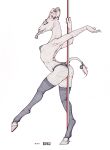  2016 anthro butt clothing dancing ear_piercing ecmajor eyebrow_piercing eyes_closed facial_piercing female giraffid hi_res hooves leggings legwear long_tongue mammal okapi panties pasties piercing pole pole_dancing solo stripper stripper_pole thigh_highs tongue tongue_out tongue_piercing underwear 