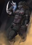  black_fur bulge canine fur leather male mammal mask muscular muscular_male nipples twinkle-sez wolf 