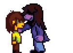  animated anthro belly big_belly deltarune digital_media_(artwork) duo female human kris_(deltarune) male male/female mammal oral_vore pixel_(artwork) pixel_animation retrobelly same_size_vore short_playtime susie_(deltarune) video_games vore 