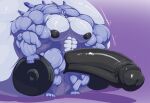  2020 absurd_dumbbell anthro balls big_balls big_muscles big_pecs big_penis black_nipples black_penis bobert canid canine digimon digimon_(species) dumbbell erection genitals grin holding_object huge_balls huge_muscles huge_pecs huge_penis humanoid_genitalia humanoid_penis hyper hyper_balls hyper_genitalia hyper_muscles hyper_pecs hyper_penis male mammal muscular muscular_male nipples nude pecs penis plantigrade smile solo standing weights weregarurumon white_balls 