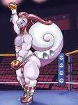 2023 absurd_res anthro ballboxing balls_outline big_butt boxing boxing_gloves butt clothed clothing cock_sheath dcheese digital_media_(artwork) erection erection_under_clothing fighting_ring generation_6_pokemon genital_outline genitals handwear hi_res hisuian_form hisuian_goodra leather leather_clothing leather_headgear male mature_male nintendo penis penis_clothing pokemon pokemon_(species) regional_form_(pokemon) solo sport tapering_penis thick_thighs thong underwear