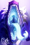 awaiting blue_tongue bodily_fluids detailed dragon drooling feral galaxy_(dragon) heavy_saliva hi_res hybrid icewing_(wof) large_tongue male nightwing_(wof) open_mouth predator/prey prey_pov realistic_feral saliva sine_nomine_x solo throat tongue vore wings_of_fire