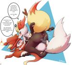 after_kiss anthro anus bodily_fluids braixen dripping dsub9 duo female female/female from_front_position generation_6_pokemon genital_fluids genitals hi_res humping mating_press nintendo pal_(species) palworld pinned pinned_to_ground pokemon pokemon_(species) pussy pussy_juice_drip pussy_juice_string saliva saliva_on_tongue saliva_string scent scentplay sex talking_to_another talking_to_partner tongue vaginal_fluids wixen