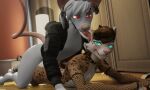 &lt;3 &lt;3_eyes 3d_(artwork) anal anal_penetration anthro armwear bite blush brown_hair clothing collar digital_media_(artwork) duo ear_bite ear_piercing ear_ring fishnet fishnet_armwear fur glowing glowing_eyes golden_star hair hyena hyenid_(alber) male male/male mammal markings murid murine penetration piercing rat reaverd red_eyes ring_piercing rodent spiked_collar spikes spots spotted_body spotted_fur teal_eyes white_body white_fur white_hair