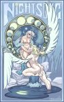  angel angel_wings baldur&#039;s_gate baldur&#039;s_gate_3 completely_nude cunnilingus dame_aylin dungeons_and_dragons highres isobel_(baldur&#039;s_gate) nude oral phantomdame water waterfall wings yuri 
