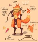 &lt;3 3_toes animal_genitalia anthro bodypaint bow_(weapon) canid canine clothing cumbusters feet fox foxie_(gamer_struggles) gamer_struggles genitals knot male mammal model_sheet penis raki_robotguy ranged_weapon sheath skinny solo tagme toes weapon