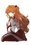  16400526 1girl absurdres bodysuit evangelion:_3.0+1.0_thrice_upon_a_time highres jacket long_hair looking_at_viewer neon_genesis_evangelion orange_hair pilot_suit plugsuit rebuild_of_evangelion red_bodysuit red_jacket solo souryuu_asuka_langley upper_body white_background white_bodysuit 