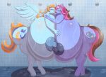  2021 absurd_res anthro anthroified areola arm_grab big_breasts big_butt big_nipples blush bodily_fluids breasts butt digital_media_(artwork) dripping duo duo_female equid equine erect_nipples evan555alpha eyes_closed fan_character female female/female females_only friendship_is_magic hair hasbro hi_res horn huge_breasts huge_butt hyper hyper_breasts kissing lactating leaning leaning_forward lips lipstick makeup making_out mammal milk multicolored_hair my_little_pony nipples oc:frost-lit_shard oc:shye pegasus public_showers red_lipstick shower spread_wings steam technicolor_nipples the_ass_was_fat thick_lips thick_thighs two_tone_hair two_toned_tail unguligrade_anthro unicorn water wet wings 