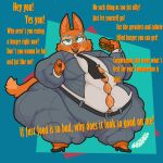 absurd_res anthro belly big_belly burger bursting_out_of_clothing canid canine catboyz clothed clothing diane_foxington digital_media_(artwork) dreamworks english_text eyebrow_piercing eyewear facial_piercing female food fox fur gesture glasses hand_gesture hi_res huge_belly ill_fitting_clothing looking_at_viewer mammal morbidly_obese morbidly_obese_anthro morbidly_obese_female obese obese_anthro obese_female open_mouth orange_body orange_fur overweight overweight_anthro overweight_female piercing pointing pointing_at_viewer simple_background solo suit tail text the_bad_guys thick_thighs tight_clothing topwear true_fox