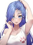  1girl absurdres blue_eyes blue_hair highres long_hair non-web_source solo upper_body 
