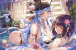  animal_ears ass bathing bikini cleavage granblue_fantasy horns miazi shatola_(granblue_fantasy) swimsuits tail vikala_(granblue_fantasy) wet yuri 