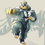  1:1 2021 3_toes 5_fingers abs absurd_res anthro biceps biped black_eyes black_nose bulge feet fingers fur grey_body grey_fur hi_res humanoid_hands legendary_pok&eacute;mon male mixvariety muscular muscular_anthro muscular_male muscular_thighs nintendo pecs pok&eacute;mon pok&eacute;mon_(species) rapid_strike_style_urshifu signature solo toes urshifu veiny_arms veiny_muscles video_games 