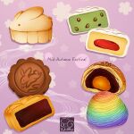  artist_logo bread food food_focus highres jam no_humans nut_(food) original pastry yuki00yo 