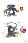  &lt;3 2:3 anthro clothing duo ear_tag fur gloves grey_body grey_fur handwear heart_(mad_rat_dead) hole_(anatomy) lunarmeow_9703 mad_rat_(character) mad_rat_dead male mammal murid murine rat rodent spinning toony water wet 