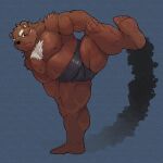  1:1 2021 anthro brown_body brown_fur fur hi_res humanoid_hands kemono male mammal musclegut overweight overweight_male ricecakekain solo sumo ursid 