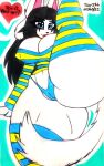  anthro breasts canid canine clothed clothing felid feline female fur hair mammal tem temmie_(undertale) theloanwanderer216 undertale video_games white_body white_fur 