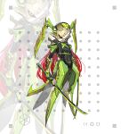  1girl absurdres armor arms_at_sides black_sclera breasts colored_sclera full_armor full_body helmet highres holding holding_sword holding_weapon insect_girl insect_wings jinyu_lao_honglingjin katana long_hair looking_at_viewer mantis_girl mask mecha_musume no_feet orange_eyes original praying_mantis red_hair small_breasts solo standing sword very_long_hair weapon white_background wings 