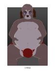  4_fingers animal_crossing anthro backlighting bedroom_eyes belly belly_overhang biceps big_belly big_bulge bite biting_lip biting_own_lip blue_eyes briefs bulge canid canine canis clothed clothing dexter_draws digby_(animal_crossing) domestic_dog fingers grabbing_belly hair hands_on_belly hi_res huge_bulge light lighting looking_at_viewer male mammal mostly_nude narrowed_eyes navel nintendo nipples pecks presenting red_clothing red_underwear seductive self_bite simple_background slightly_chubby smile solo thick_thighs tight_underwear topless underwear video_games 