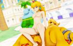  3d_(artwork) anthro anthro_penetrating anthro_penetrating_human areola balls being_watched big_butt big_nose black_eyes blonde_hair blue_eyes bowser breasts butt detailed_background digital_media_(artwork) ear_piercing ear_ring erection exhibitionism female female_penetrated genitals group hair hi_res human human_on_anthro human_penetrated interspecies koopa looking_at_another looking_pleasured male male/female male_penetrating male_penetrating_female malicekira mammal mario_bros navel nintendo nipples nude penetration penile penile_penetration penis pianta piercing princess_peach public pussy scalie sex shell spiked_balls spikes spikes_(anatomy) vaginal vaginal_penetration video_games 