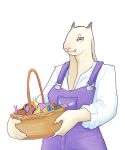  anthro basket blouse boss_monster bovid caprine claws clothed clothing female feral floppy_ears gastropod goat group horizontal_pupils horn mammal milkydraws8 mollusk monster overalls pupils sharp_claws sharp_teeth signature simple_background smile snail standing teeth topwear toriel undertale video_games white_background 