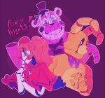  ! 1_hand 2020 animatronic anthro blue_eyes bodily_fluids bow_tie broken broken_ear clothed clothing clown count_the_ways crying eleanor_(fnaf) english_text eyelashes female five_nights_at_freddy&#039;s five_nights_at_freddy&#039;s:_fazbear_frights funtime_freddy_(fnafsl) green_eyes group hair half-closed_eyes hand_on_face hat headgear headwear humanoid into_the_pit jewelry lagomorph leporid long_ears long_hair looking_at_viewer machine male mammal monavat multicolored_body narrowed_eyes necklace pigtails pink_body portrait purple_background purple_body rabbit red_hair robot round_ears shirt simple_background sister_location smile spring_bonnie_(fnaf) tears teeth text to_be_beautiful top_hat topwear two_tone_body ursid video_games white_body 