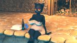  16:9 3d_(artwork) alcohol anthro bathing bedroom_eyes beverage big_breasts breasts chubby_female cleavage clothed clothing curvy_figure daemont92 digital_media_(artwork) domestic_cat felid feline felis female hi_res hot_spring mae_borowski mammal narrowed_eyes night_in_the_woods seductive sitting slightly_chubby solo source_filmmaker thick_thighs towel towel_only video_games voluptuous water wide_hips widescreen wine wine_glass 