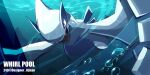  air_bubble artist_name bubble designer_ojisan fang gen_2_pokemon grey_eyes highres legendary_pokemon lugia no_humans number open_mouth pokedex_number pokemon pokemon_(creature) skin_fang smile solo tongue underwater 